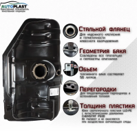 Бак топливный Chevrolet Lacetti (2004-2013) PFT-57LCHL