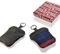 Кожаный чехол для ключа Porsche Classic Key Case, Plaid Red Blue, артикул PCG91110010