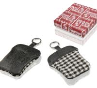 Кожаный чехол для ключа Porsche Classic Key Case, Pepita Black White, артикул PCG90110010