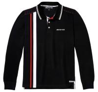 Мужская рубашка-поло Mercedes AMG Men's Polo Shirt, black/white, артикул B66957490
