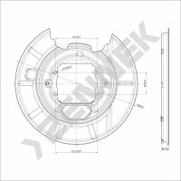 Кожух защитный тормозного диска BMW 5 E39 (1995-2004) DCD0053