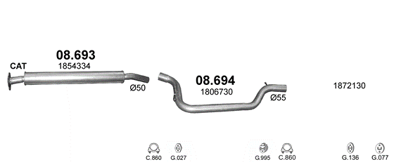 Глушитель Ford C-Max (2010-) 8694