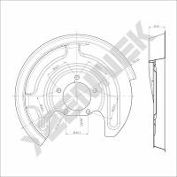 Кожух защитный тормозного диска Audi A6 C5/4B (1997-2004) DCD0004