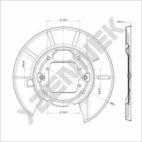 Кожух защитный тормозного диска BMW X5 E53 (1999-2006) DCD0058