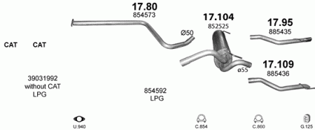 Глушитель Opel Astra J (2009-2015) 17109