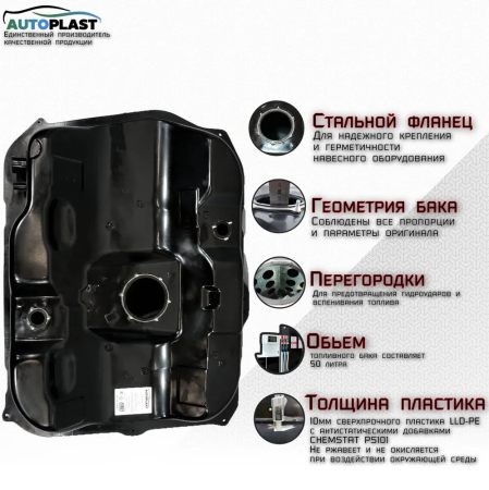 Бак топливный Kia Spectra SD (2000-2011) PFT-114KSP