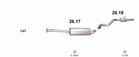 Глушитель Toyota Land Cruiser J100 (1998-2007) 2618