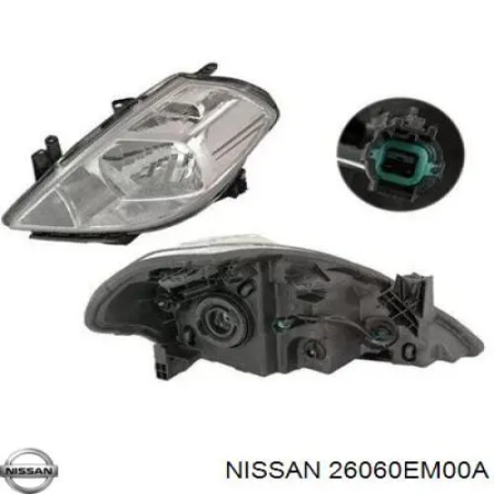 Фара левая Nissan Tiida C11 (2004-2014) 16190143