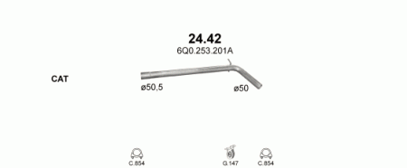 Глушитель Seat Ibiza (2008-2017) 2442