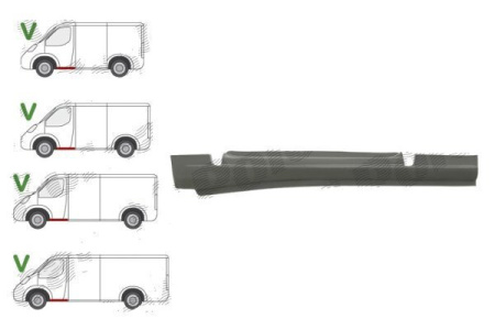 Порог левый Ford Transit (2000-2013) 3247413Q