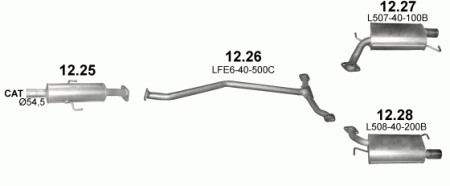 Глушитель Mazda 6 (2012-) 1227