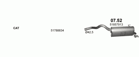 Глушитель Fiat Doblo (2010-) 752