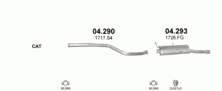 Глушитель Citroen Xsara (1997-2004) 4290