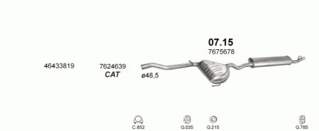 Глушитель Fiat Tempra (1990-1999) 715