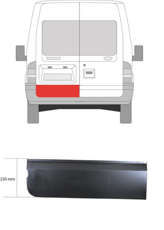 Ремкомплект двери задней Ford Transit (2000-2013) 2509152