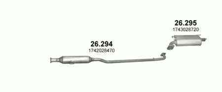 Глушитель Toyota Camry XV30 (2001-2006) 26295