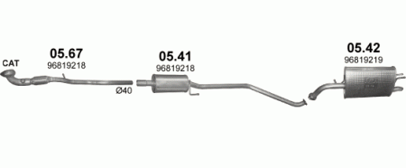 Глушитель Chevrolet Spark M300 (2010-2015) 541