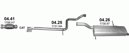 Глушитель Citroen C4 Grand Picasso (2006-2013) 426