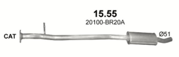 Глушитель Nissan Qashqai (2007-2014) 1555