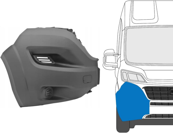 Бампер передний Citroen Jumper (2006-2017) 2097916A1