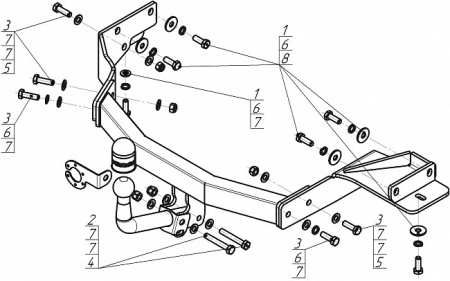 Прицепное устройство (фаркоп) Kia Sorento (2020-) 91008A
