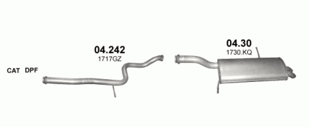 Глушитель Citroen C4 Grand Picasso (2006-2013) 430