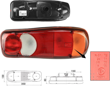 Фонарь задний правый Citroen Jumper (2006-2017) 20980714