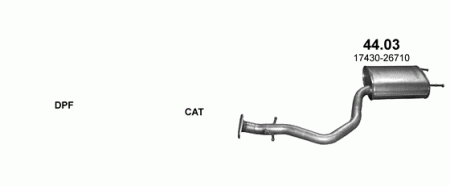 Глушитель Lexus IS (2005-2013) 4403