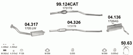 Глушитель Peugeot Partner (1996-2008) 4326