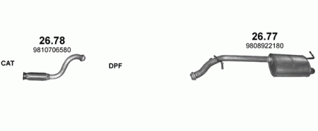 Глушитель Citroen Jumpy (2016-) 2677