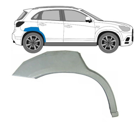 Арка задняя правая Mitsubishi ASX (2010-) 52558415