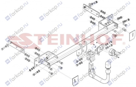 Прицепное устройство (фаркоп) Mercedes CLA C117 (2013-2019) M106