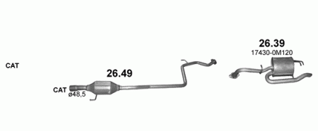 Глушитель Toyota Yaris (2010-) 2649