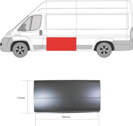 Порог левый Peugeot Boxer (2006-) 2097011