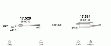 Глушитель Opel Corsa D (2006-2014) 17529