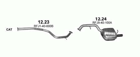 Глушитель Mazda 5 (2005-) 1224