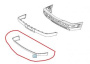 Юбка бампера переднего Mercedes E W210 (1995-2002) 501525