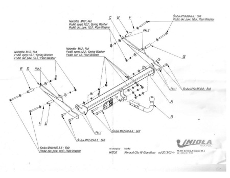Прицепное устройство (фаркоп) Renault Clio (2012-) R055