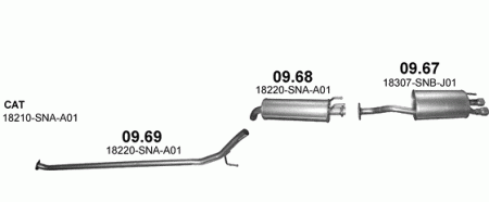 Глушитель Honda Civic (2005-2012) 969
