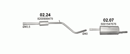 Глушитель Dacia Sandero (2008-2012) 207