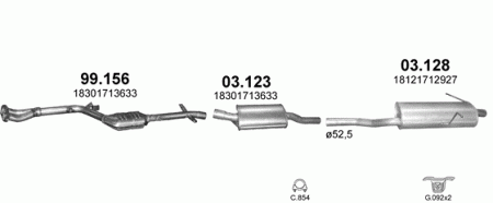Глушитель BMW 3 E46 (1998-2006) 3123