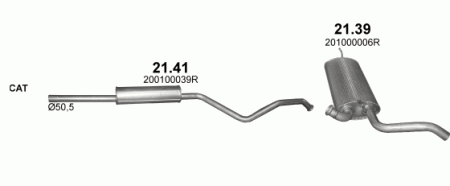 Глушитель Renault Laguna (2008-2015) 2141