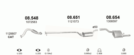 Глушитель Ford Focus (1998-2005) 8654