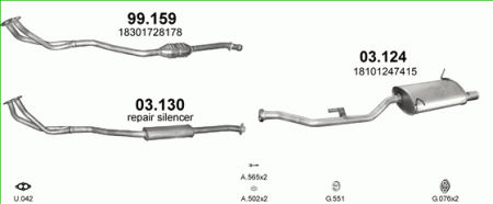 Глушитель BMW 3 E36 (1990-2000) 3124