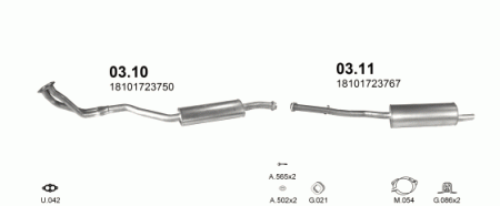 Глушитель BMW 3 E36 (1990-2000) 311