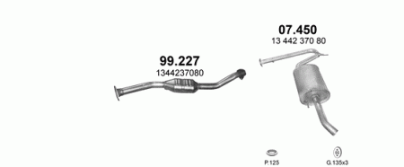 Глушитель Fiat Ducato (1994-2006) 7450