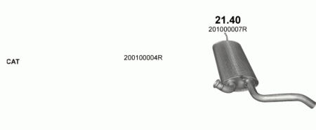 Глушитель Renault Laguna (2008-2015) 2140