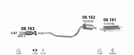 Глушитель Mazda 121 (1996-2000) 8162