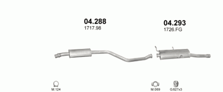 Глушитель Citroen Xsara (1997-2004) 4293