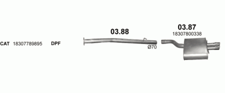 Глушитель BMW 5 E60/E61 (2002-2010) 387